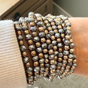 Park Lane 10piece Gold and Silver Beaded Bracelet Set